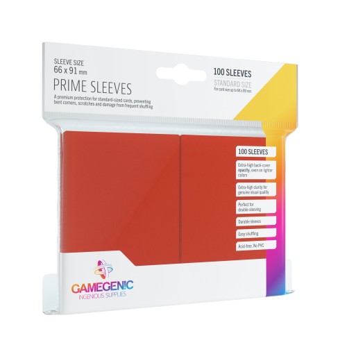 Koszulki na karty Gamegenic: Prime CCG (64x89 mm) - Red, 100 sztuk Gamegenic Gamegenic