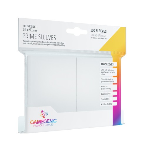 Koszulki na karty Gamegenic: Prime CCG (64x89 mm) - White, 100 sztuk Gamegenic Gamegenic