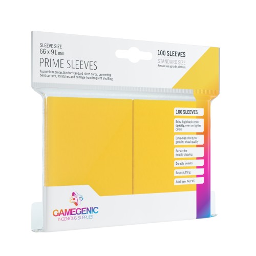 Koszulki na karty Gamegenic: Prime CCG (64x89 mm) - Yellow, 100 sztuk Gamegenic Gamegenic