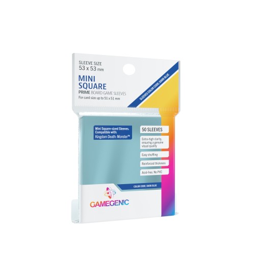 Koszulki na karty Gamegenic: Prime Mini Square (51x51 mm), 50 sztuk Gamegenic Gamegenic