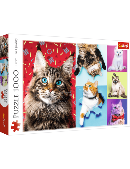 Puzzle 1000 el. Wesołe koty Zwierzęta Trefl