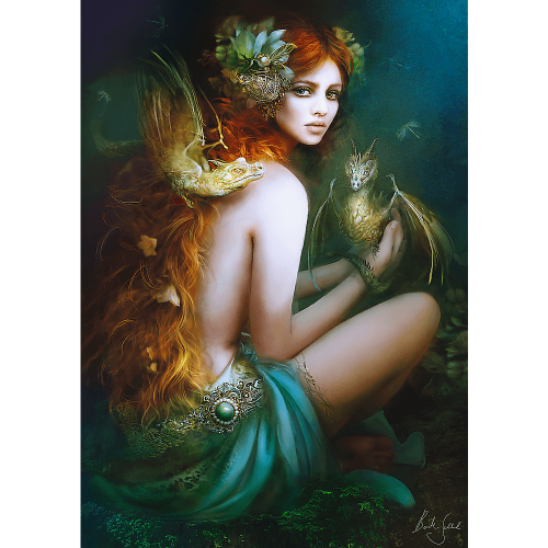 Puzzle 1000 el. Przyjaciółka smoków Fantasy Trefl