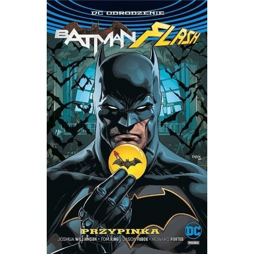 Odrodzenie - Batman / Flash - 1: Przypinka (okładka z Batmanem). Komiksy z uniwersum DC Egmont