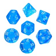 Komplet kości REBEL RPG - Mini Kryształowe - Niebieskie Mini Kryształowe Rebel