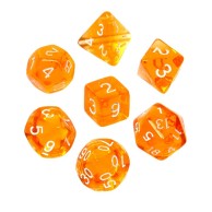 Komplet kości REBEL RPG - Mini Kryształowe - Pomarańczowe Mini Kryształowe Rebel