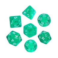 Komplet kości REBEL RPG - Mini Kryształowe - Zielone Mini Kryształowe Rebel
