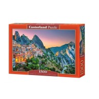 Puzzle 1500 el. Wschód słońca nad Castelmezzano Pejzaże Castorland