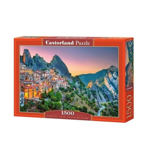 Puzzle 1500 el. Wschód słońca nad Castelmezzano Pejzaże Castorland