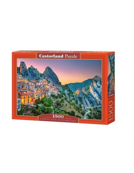 Puzzle 1500 el. Wschód słońca nad Castelmezzano Pejzaże Castorland