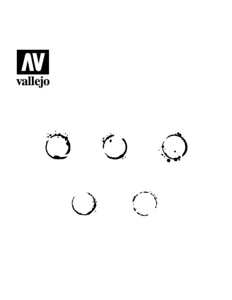 Szablon ST-AFV002 Drum Oil Markings Szablony modelarskie Vallejo