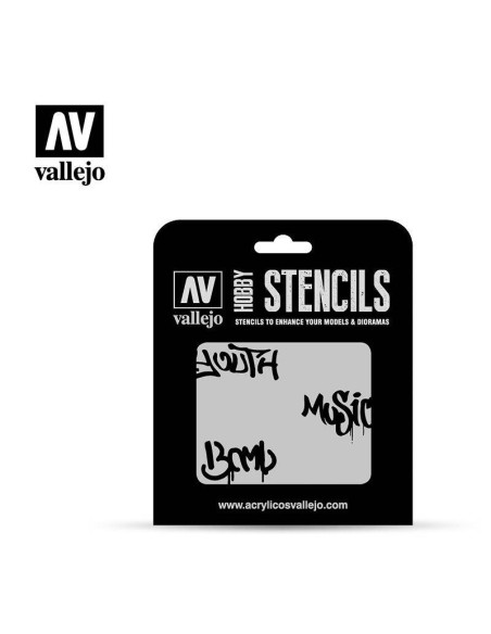 Szablon ST-LET003 Street Art Nº1 Szablony modelarskie Vallejo