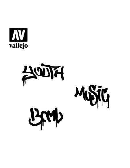 Szablon ST-LET003 Street Art Nº1 Szablony modelarskie Vallejo