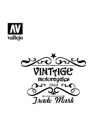 Szablon ST-LET005 Vintage Motorcycles Sign Szablony modelarskie Vallejo