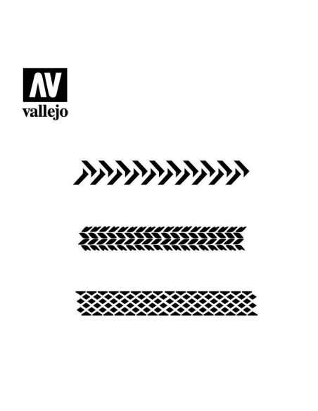 Szablon ST-FX002 Tyre Markings Szablony modelarskie Vallejo
