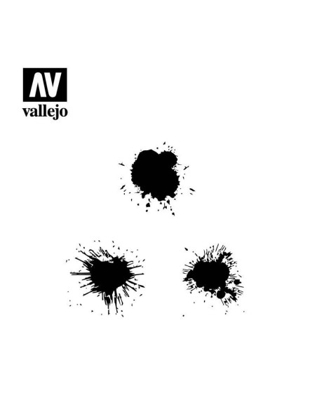 Szablon ST-TX005 Paint Stains Szablony modelarskie Vallejo Szablon ST-TX005 Paint Stains Szablony modelarskie Vallejo