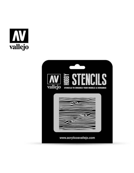 Szablon ST-TX007 Wood Texture Nº2 Szablony modelarskie Vallejo