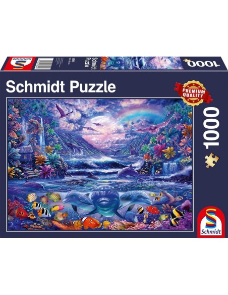 PQ Puzzle 1000 el. Oaza w blasku księżyca Zwierzęta Schmidt Spiele