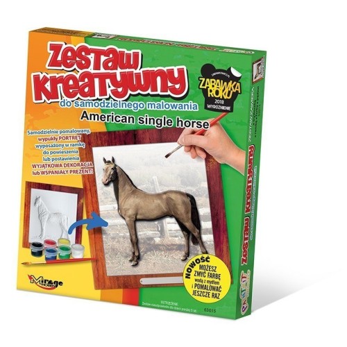 Wypukła malowanka [Zestaw Kreatywny] KOŃ American single horse Zabawki kreatywne  Mirage-Hobby