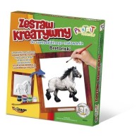 Wypukła malowanka [Zestaw Kreatywny] KOŃ Bretoński Zabawki kreatywne  Mirage-Hobby