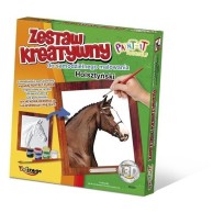 Wypukła malowanka [Zestaw Kreatywny] KOŃ Holsztyński Zabawki kreatywne  Mirage-Hobby