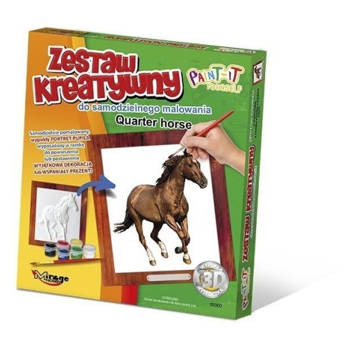 Wypukła malowanka [Zestaw Kreatywny] KOŃ Quarter Horse Zabawki kreatywne  Mirage-Hobby