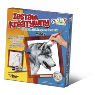 Wypukła malowanka [Zestaw Kreatywny] PIES Husky Zabawki kreatywne  Mirage-Hobby