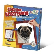 Wypukła malowanka [Zestaw Kreatywny] PIES Mops Zabawki kreatywne  Mirage-Hobby