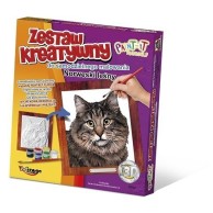 Wypukła malowanka [Zestaw Kreatywny] Kot Norweski leśny Zabawki kreatywne  Mirage-Hobby