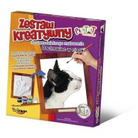 Wypukła malowanka [Zestaw Kreatywny] Kot Dachowiec w ciapki Zabawki kreatywne  Mirage-Hobby