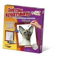 Wypukła malowanka [Zestaw Kreatywny] Kot Syjamski Zabawki kreatywne  Mirage-Hobby