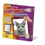 Wypukła malowanka [Zestaw Kreatywny] Kot Rosyjski niebieski Zabawki kreatywne  Mirage-Hobby