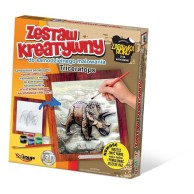 Wypukła malowanka [Zestaw Kreatywny] DINO Triceratops Zabawki kreatywne  Mirage-Hobby