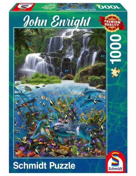 PQ Puzzle 1000 el. John Enright Wodospad Zwierzęta Schmidt Spiele