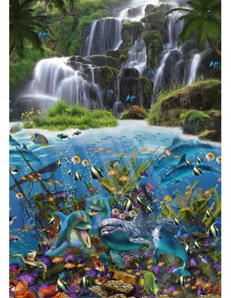 PQ Puzzle 1000 el. John Enright Wodospad Zwierzęta Schmidt Spiele