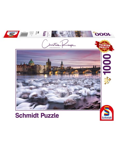 PQ Puzzle 1000 el. Christian Ringer Praskie łabędzie Pejzaże Schmidt Spiele