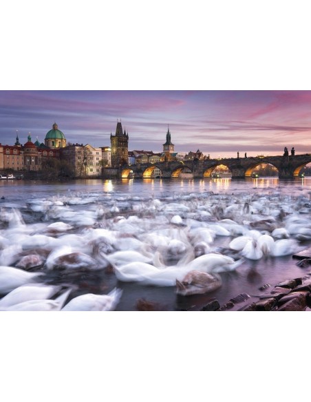 PQ Puzzle 1000 el. Christian Ringer Praskie łabędzie Pejzaże Schmidt Spiele