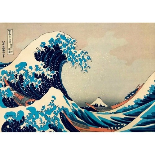 Puzzle 1000 Wielka fala, Hokusai Malarstwo bluebird puzzle