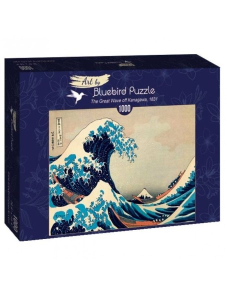Puzzle 1000 Wielka fala, Hokusai Malarstwo bluebird puzzle
