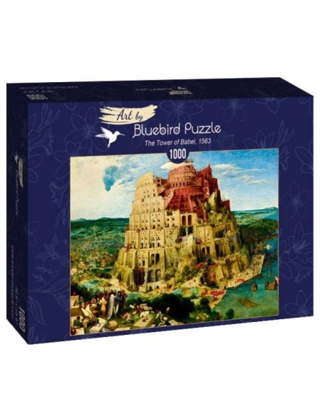 Puzzle 1000 Wieża Babel, Brueghel Malarstwo bluebird puzzle