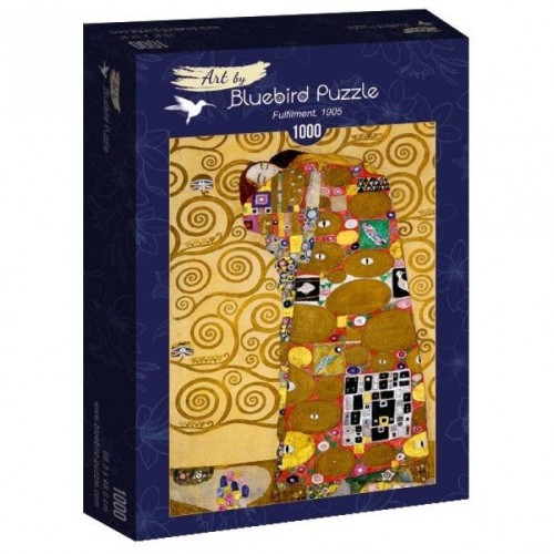 Puzzle 1000 Spełnienie, Gustav Klimt Malarstwo bluebird puzzle