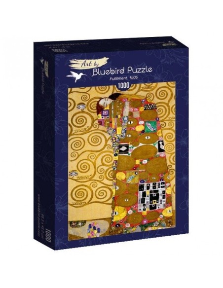 Puzzle 1000 Spełnienie, Gustav Klimt Malarstwo bluebird puzzle