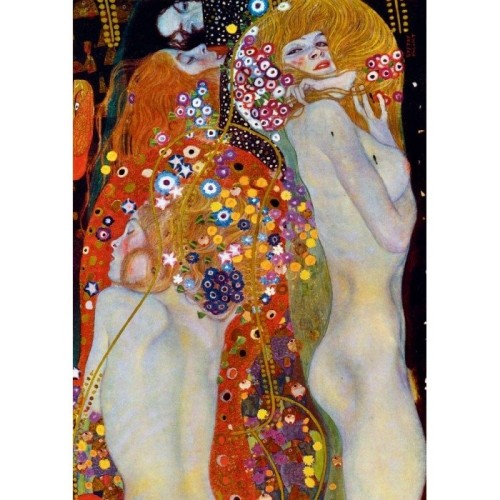 Puzzle 1000 Wodne serpentyny, II Gustav Klimt Malarstwo bluebird puzzle
