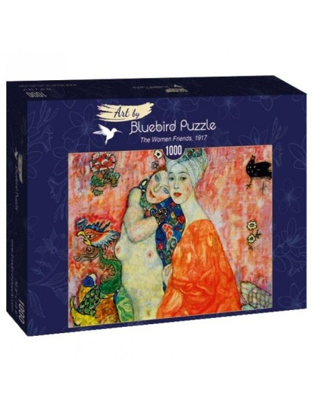 Puzzle 1000 Przyjaciółki, Gustav Klimt Malarstwo bluebird puzzle