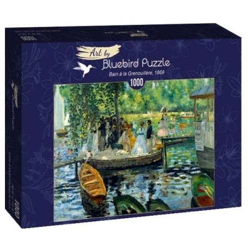 Puzzle 1000 Spotkanie nad rzeką, Renoir Malarstwo bluebird puzzle