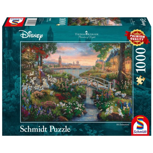 PQ Puzzle 1000 el. THOMAS KINKADE 101 dalmatyńczyków (Disney) Dla dzieci Schmidt Spiele