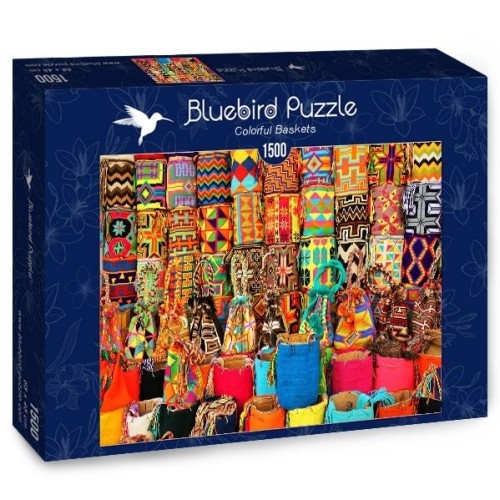 Puzzle 1500 Kolorowe koszyki Inspiracje bluebird puzzle