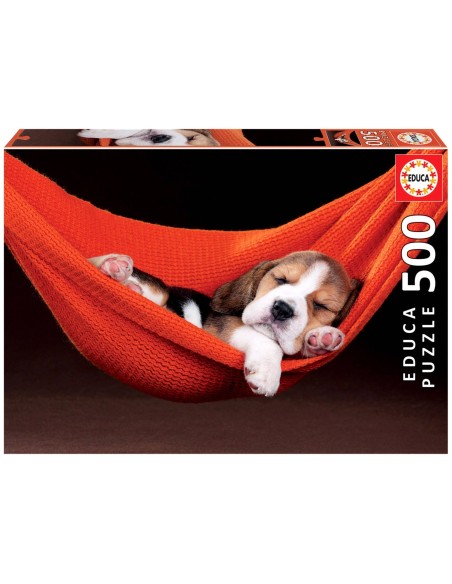 Puzzle 500 el. Drzemka w hamaku Zwierzęta Educa