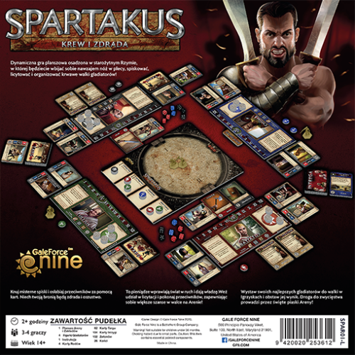 Spartakus: Krew i zdrada (druga edycja polska) Strategiczne Gale Force Nine