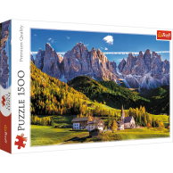 Puzzle 1500 el. Dolina Val di Funes, Włochy Pejzaże Trefl