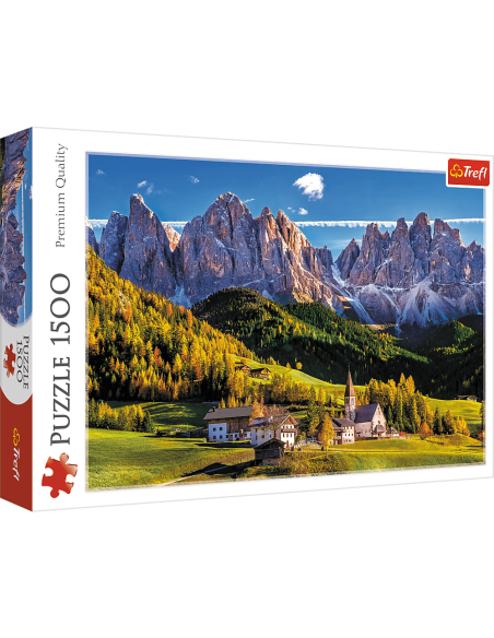 Puzzle 1500 el. Dolina Val di Funes, Włochy Pejzaże Trefl